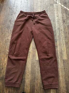 ZARA Men's Relaxed Fit Fleece Joggers in Brown Size Large